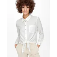 top col chemise manches longues blanc