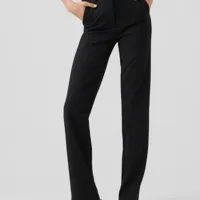 pantalon droit noir lana