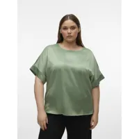 top col rond manches volumineuses manches 2/4 vert nola