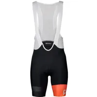 poc essential road vpds bib shorts - blanc / noir / orange - taille l 2024