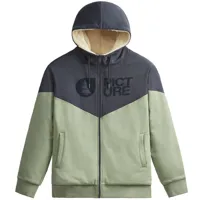 picture basement plush zip hoodie - vert / noir - taille l 2024