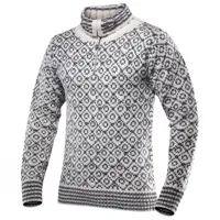 devold - svalbard sweater zip-neck - pull en laine taille s, gris