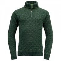 devold - svalbard sweater zip-neck - pull en laine taille s, vert