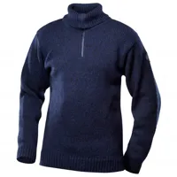 devold - nansen sweater zip neck - pull en laine mérinos taille s, bleu