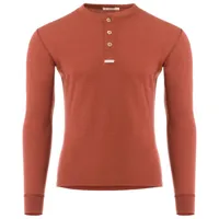 aclima - warmwool granddad shirt - pull en laine mérinos taille s, rouge