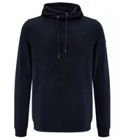 we norwegians - tind hoodie - sweat à capuche en mérinos taille m, noir/bleu