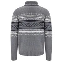 we norwegians - setesdal zipup pullover - pull en laine mérinos taille s, gris