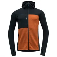 devold - nibba pro hiking jacket with hood - veste en laine mérinos taille xl, noir