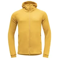 devold - nibba merino jacket hood - veste en laine mérinos taille l, jaune
