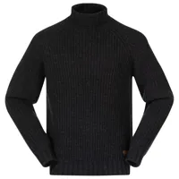 bergans - nordmarka merino high neck jumper - pull en laine taille xxl, noir