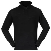 bergans - ulriken light merino jumper - pull en laine taille xl, noir