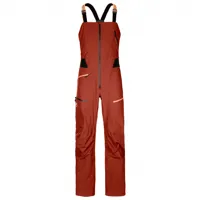 ortovox - 3l deep shell bib pants - pantalon de ski taille m, rouge