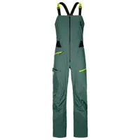 ortovox - 3l deep shell bib pants - pantalon de ski taille m, vert