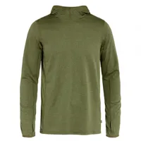 fjällräven - abisko sun-hoodie - t-shirt technique taille s, vert olive