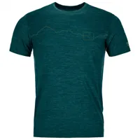 ortovox - 150 cool mountain - t-shirt en laine mérinos taille xl, dark pacific blend