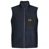lundhags - flok wool pile vest - gilet en laine taille s, bleu