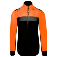 bioracer - spitfire tempest protect winter jacket fluo - veste de cyclisme taille s, noir/orange