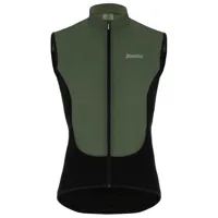 santini - trail wind vest - gilet de cyclisme taille xxl, vert olive/noir