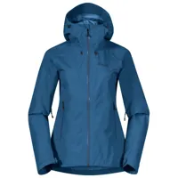 bergans - women's skar light 3l shell jacket - veste imperméable taille l, bleu