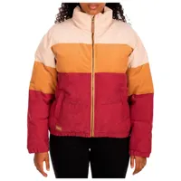 iriedaily - women's cordy puffer jacket - veste hiver taille xs, rouge