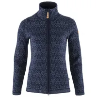 fjällräven - women's snow cardigan - veste en laine taille xs, bleu