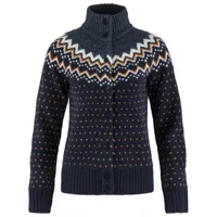 fjällräven - women's övik knit cardigan - veste en laine taille xs, bleu