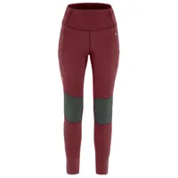 fjällräven - women's abisko värm trekking tights - legging taille s, rouge