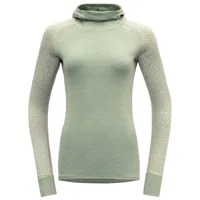 devold - women's kvitegga hoodie - t-shirt en laine mérinos taille xs, vert olive