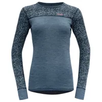 devold - women's kvitegga shirt - t-shirt en laine mérinos taille xs, bleu