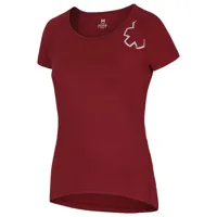 ocun - women's bamboo t blossom - t-shirt taille s, rouge