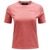 peak performance - women's original small logo tee - t-shirt taille l, rose/rouge