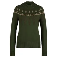 tentree - women's highline wool intarsia sweater - pull taille xs, vert olive