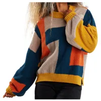 dedicated - women's sweater knitted rutbo blocks - pull taille l, multicolore