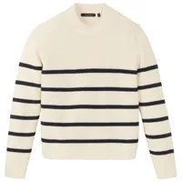 recolution - women's pullover strelitzia stripes - pull en laine taille l, beige