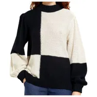 dedicated - women's sweater knitted rutbo blocks - pull taille s, noir