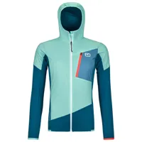 ortovox - women's ladiz hybrid jacket - coupe-vent taille m, turquoise/bleu