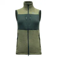 devold - women's egga grid merino vest - gilet en laine taille xs, vert olive