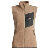 lundhags - women's flok wool pile vest - gilet en laine taille l;m;s;xl;xs, beige;noir/gris