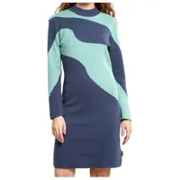 dedicated - women's dress lo flowy blocks - robe taille xs, bleu
