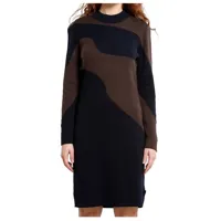 dedicated - women's dress lo flowy blocks - robe taille l;m;s;xl;xs, bleu;noir