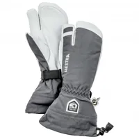 hestra - army leather heli ski 3 finger - gants taille 5, gris
