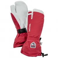 hestra - army leather heli ski 3 finger - gants taille 7, rouge