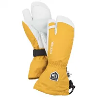 hestra - army leather heli ski 3 finger - gants taille 6, jaune