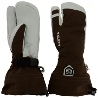 hestra - army leather heli ski 3 finger - gants taille 7, noir