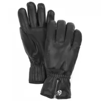hestra - leather swisswool classic 5 finger - gants taille 7, gris/noir