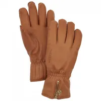 hestra - leather swisswool classic 5 finger - gants taille 7, brun