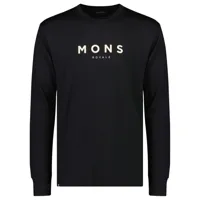mons royale - yotei classic l/s - t-shirt en laine mérinos taille s, noir