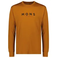mons royale - yotei classic l/s - t-shirt en laine mérinos taille s, copper