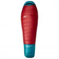 mountain hardwear - phantom -9c - sac de couchage en duvet taille short, rouge/turquoise