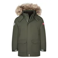 trollkids - kid's spitsbergen jacket - parka taille 98, vert olive